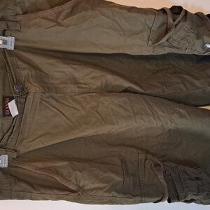 Gianni combat cotton shorts mens 36W green cargo